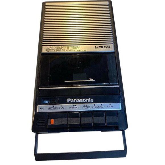 Panasonic Slim Line Portable Cassette Recorder RQ-2104 Tested Works - Picture 1 of 8